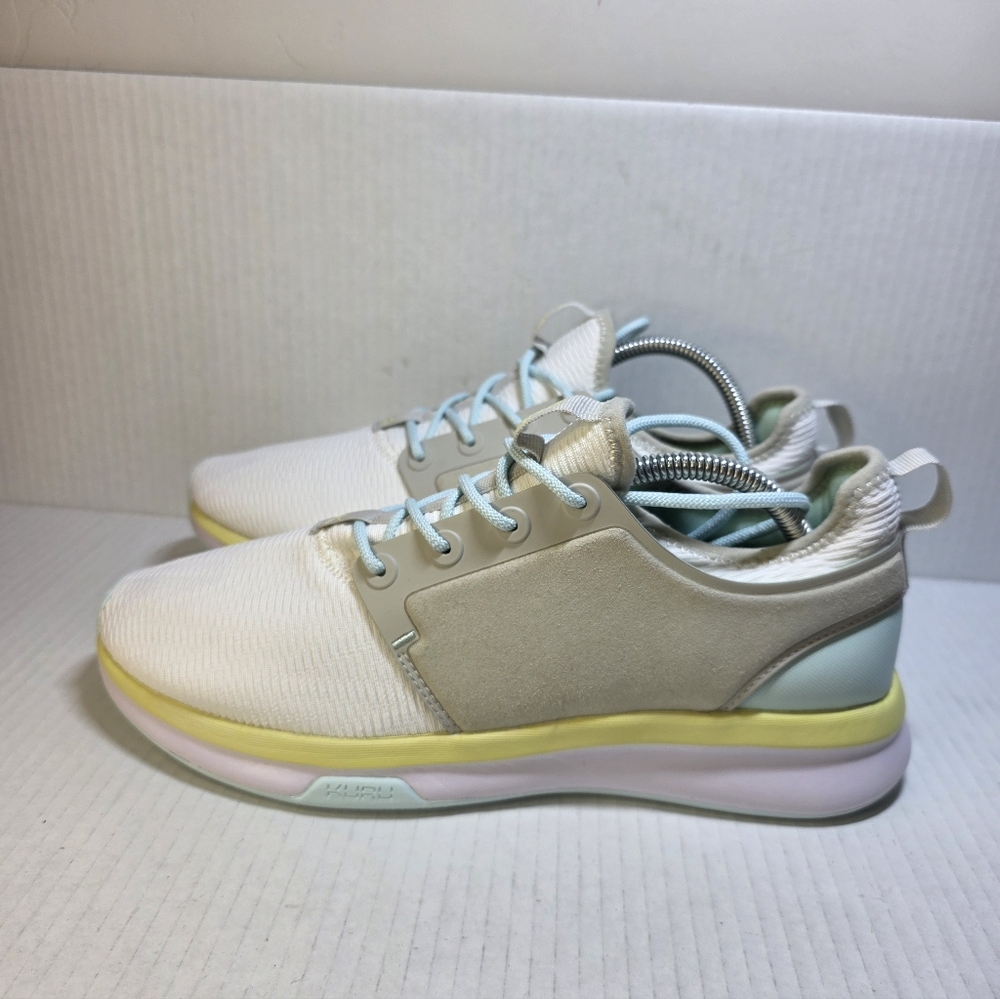 Womens Kuru Atom Cloud Running Shoes Plantar Sz 11 Gray Blue $160 Arch Support